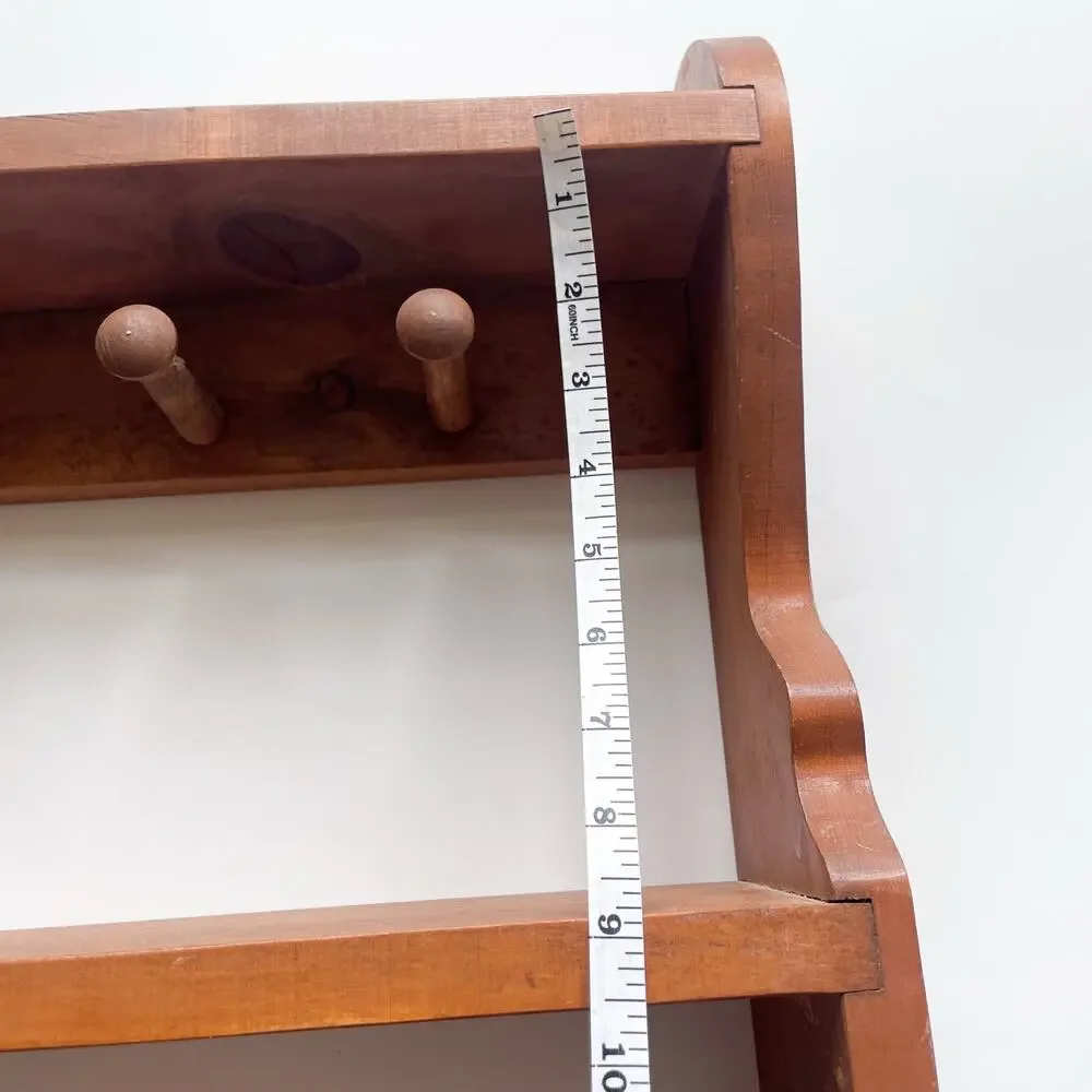 Vintage Wooden Heart Kitchen Display Shelf Cottagecore Country